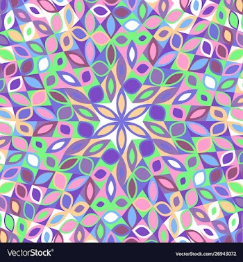 Hypnotic dynamic colorful circular burst mosaic vector image