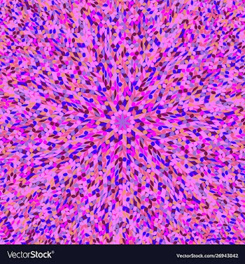 Hypnotic dynamic colorful stylized mosaic flower vector image