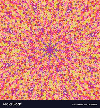 Hypnotic dynamic geometrical circular tiled vector image