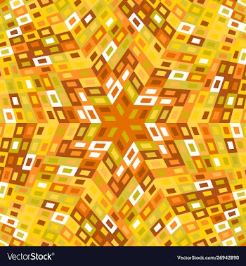 Hypnotic dynamic geometrical round pattern mosaic vector image