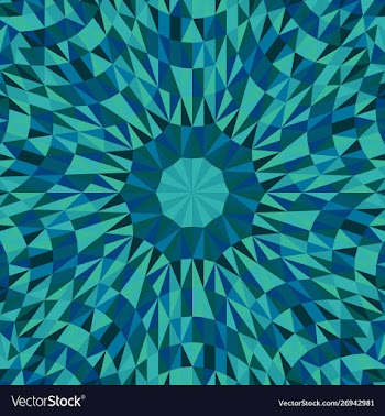 Hypnotic geometrical abstract dynamic round tile vector image