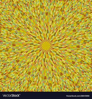 Hypnotic geometrical abstract radial tiled vector image