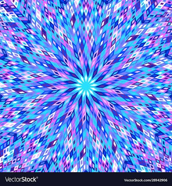 Hypnotic geometrical colorful dynamic circular vector image