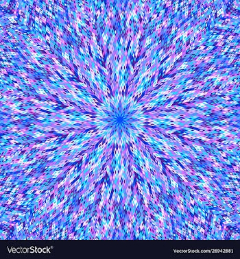 Hypnotic geometrical dynamic round mosaic pattern vector image