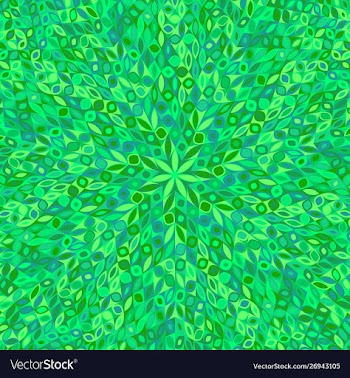 Hypnotic geometrical round pattern mosaic vector image