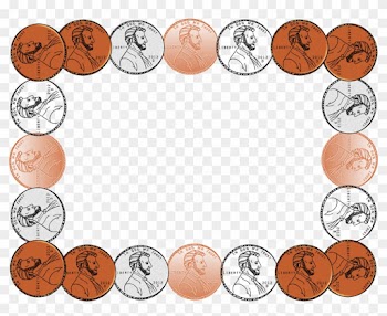 I Am Almost Finished With My Money Set And I Should - Penny Border Clip Art