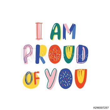 I am proud of you hand drawn vector lettering