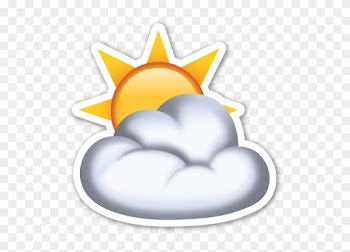 I Chose This Picture Because If It Is Cloudy, The Sun - Sun Cloud Emoji
