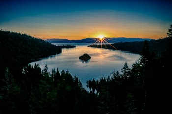 I have long dreamed of catching a sunrise at Lake Tahoe. So I woke at 4:30 to drive to Emerald Bay to capture this stellar moment. Wow, what a moment it was and I'd do it all over.