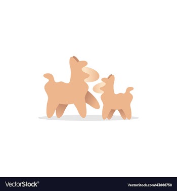 i lama family animal creative design