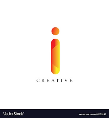 i letter logo design letter logo design template