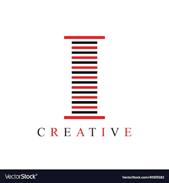 i letter logo design letter logo design template