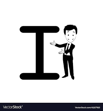i letter logo template