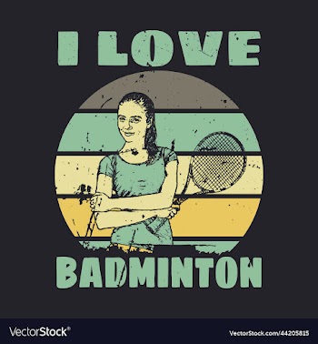 i love badminton t shirt design