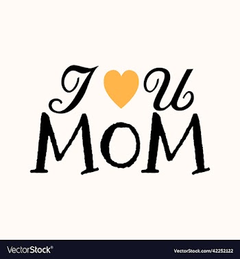 i love mom hand drawing lettering mothers day