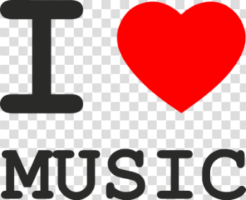 I Love Music PNG High-Quality Image