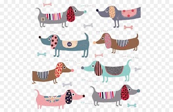 I Love My Dachshund Cushion Throw pillow - Puppy Background 