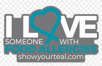 I Love Someone With Food Allergies Car Decal - Love Someone With Food Allergies