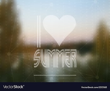 I love summer based on a real photograph vector image