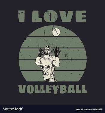i love volleyball t shirt design