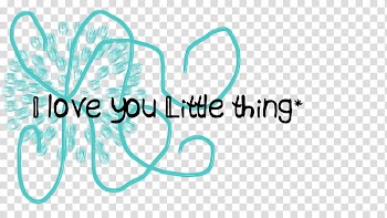 I love you Little thing, blue and black abstract transparent background PNG clipart
