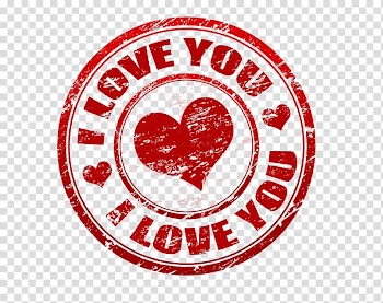 I Love You , Love Heart Illustration, Red heart-shaped I love you to seal transparent background PNG clipart