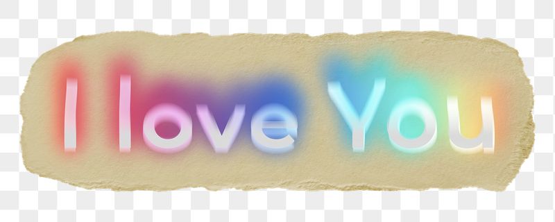 I love you png ripped | Free PNG - rawpixel