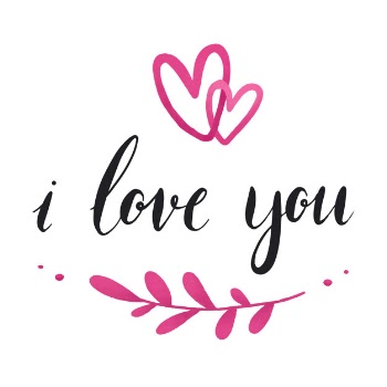 I love you typography vector Free Vector