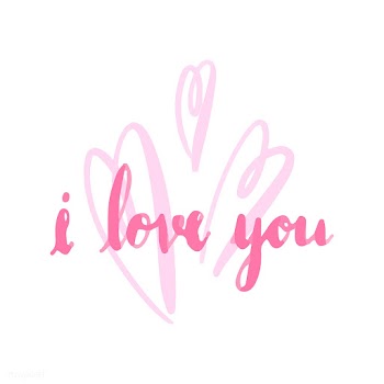 I love you typography vector in pink | Free stock vector - 472508