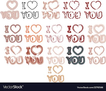 I love you vector image