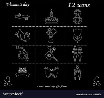 I love you womens doodle 12 icon in set of womens vector image