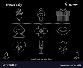 I love you womens doodle 9 icon in set of womens vector image