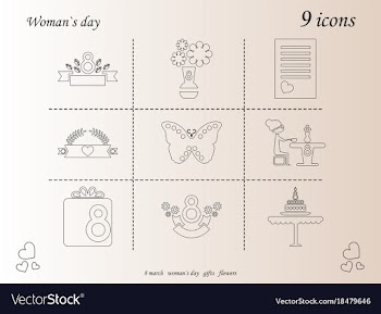 I love you womens doodle 9 icon in set of womens vector image