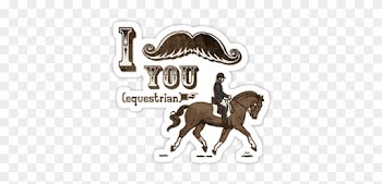 I Moustache You Equestrian - Black And White Wedding Custom Name Badge Button Badge