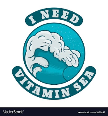 i need vitamin sea typography quote