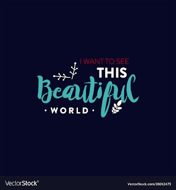 I want to see beautiful world banner vector image