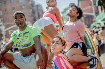I was walking around at Pride 2019 in New York to portrait interesting people and scenes. 

I went by a group of people who were posing on the top of a New York yellow cab. They didn't pose less when I approached them with my camera. 

Somehow it ended up looking like a cover of a hip hop group. 