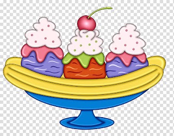 Ice cream Banana split Fruit Milk , Creative Cakes transparent background PNG clipart