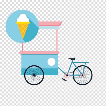 Ice cream Cartoon , cartoon blue ice cream sale car transparent background PNG clipart