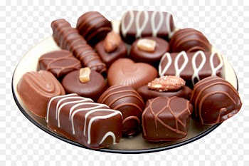 Ice cream Chocolate truffle Chocolate bar Food - Chocolates in Plate 