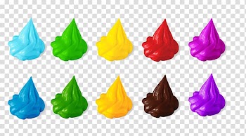 Ice cream Colors in French Cake Whipped cream, Colorful cream transparent background PNG clipart