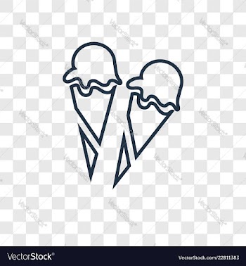 Ice cream concept linear icon isolated on vector image