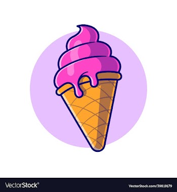 ice cream cone cartoon icon