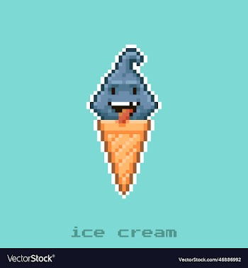 ice cream cone character showing tongue