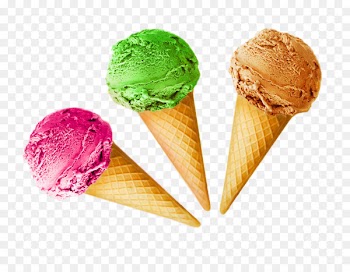 Ice cream cone Chocolate cake Ice cream cake - Three color cones taste 