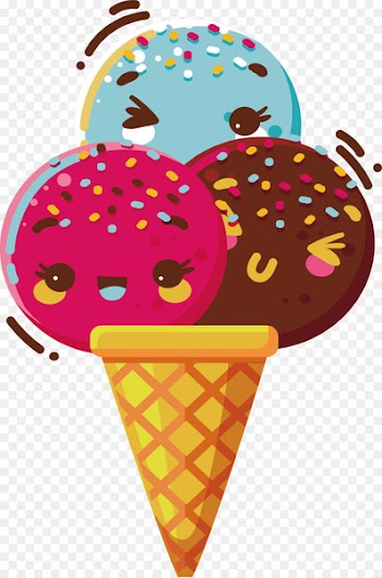 Ice cream cone Chocolate ice cream Strawberry ice cream - Colored egg cone ice cream 