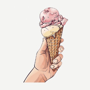 Ice cream cone clipart, collage | Free PSD - rawpixel