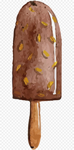 Ice cream cone Ice pop Chocolate - Vector hand-painted chocolate popsicle 
