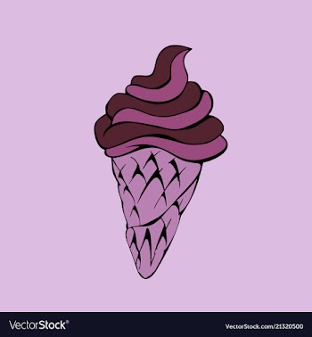 Ice cream cone - icecream summer sweet isolated vector image