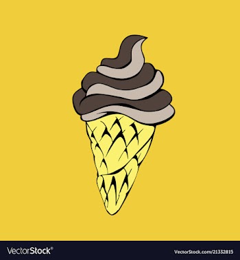 Ice cream cone - icecream summer sweet isolated vector image